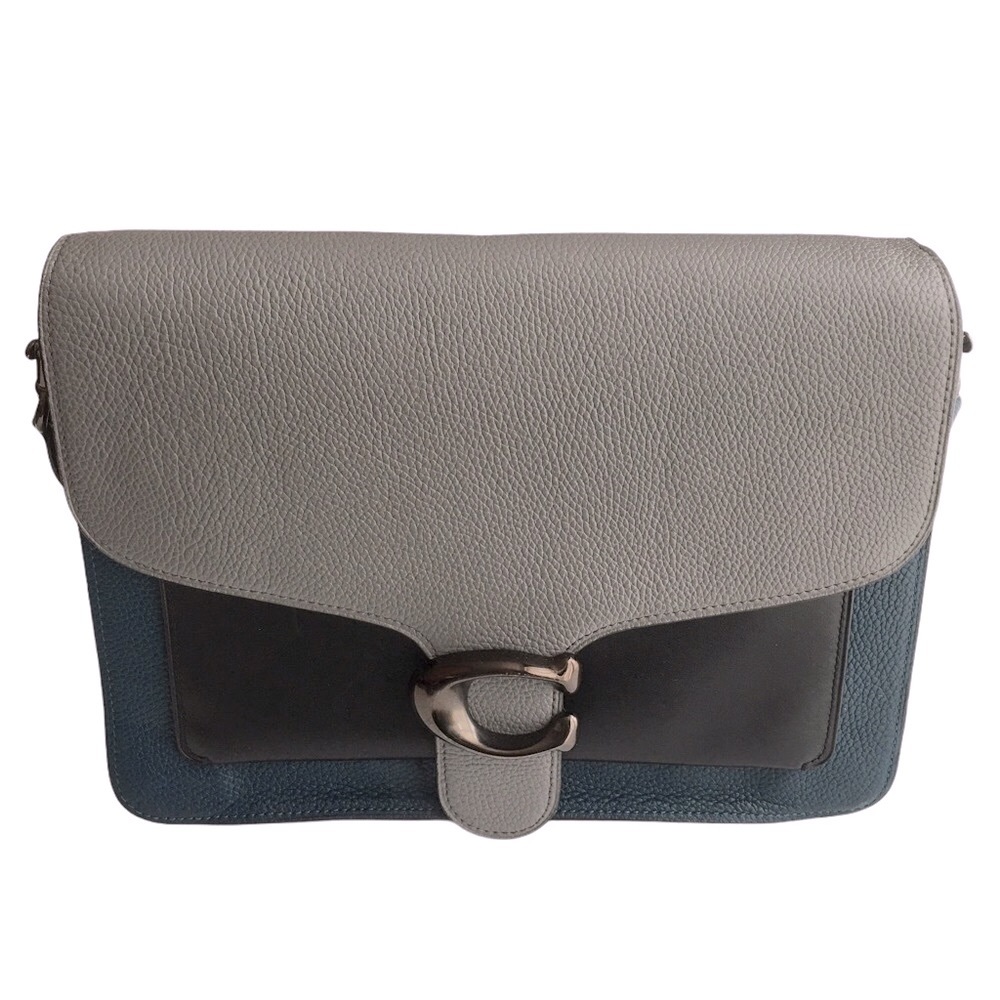 Coach Tabby Color Block Blue Grey Shoulder Bag - Picture 5 of 16